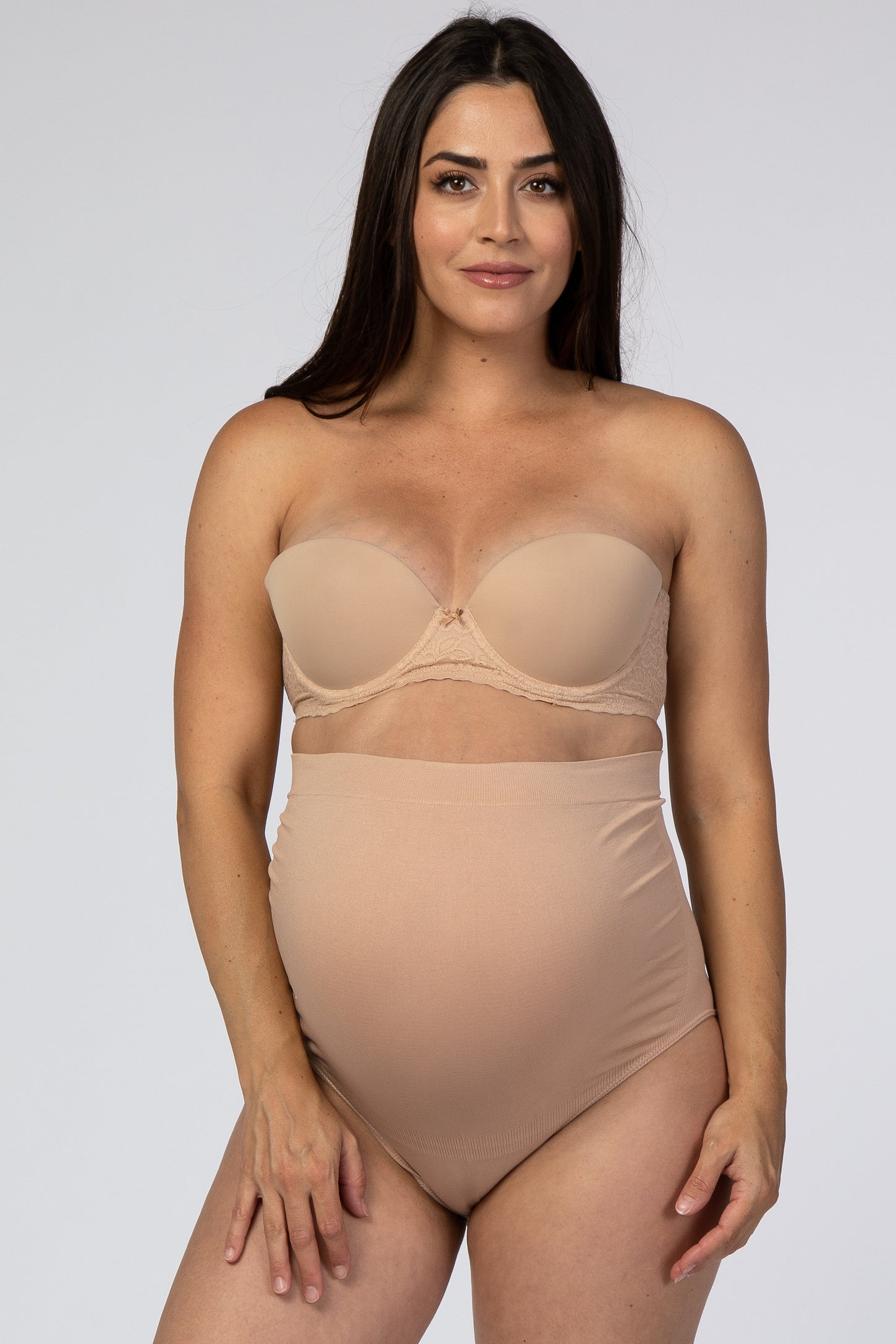 Beige Bump Support Maternity Underwear