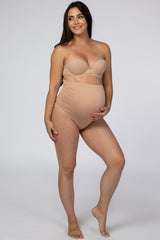 Beige Bump Support Maternity Underwear