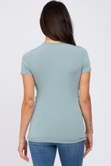 Mint Green Wrap Front Tie Nursing Top