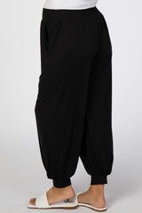 Black Soft Knit Harem Maternity Pants