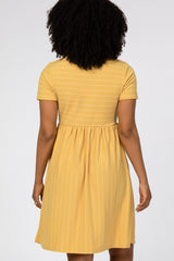 Yellow Striped Babydoll Dress