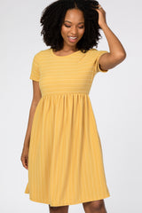 Yellow Striped Babydoll Dress