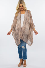 Taupe Animal Print Maternity Cover Up