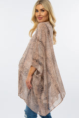 Taupe Animal Print Maternity Cover Up