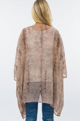 Taupe Animal Print Maternity Cover Up