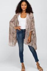 Taupe Animal Print Maternity Cover Up