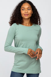 Mint Fitted Long Sleeve Tee