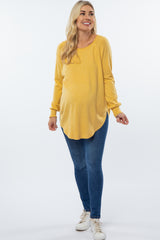 Yellow Soft Maternity Sweater