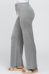 Heather Grey Sweater Knit Pants