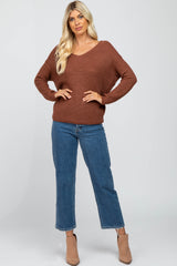 Rust Knot Back Sweater