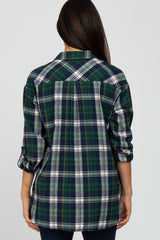 Forest Green Plaid Oversized Top