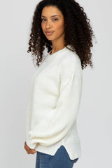 Ivory Knit Balloon Sleeve Sweater