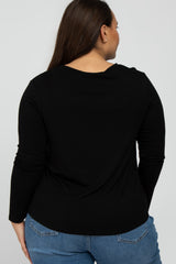 Black Long Sleeve Plus Top