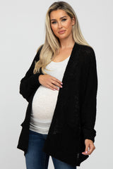 Black Cuff Sleeve Maternity Cardigan