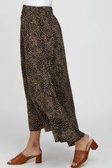 Black Animal Print Maxi Skirt