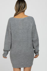 Heather Grey Basic Sweater Mini Dress