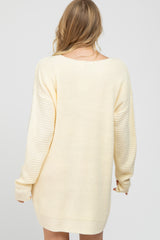 Ivory Basic Maternity Sweater Mini Dress