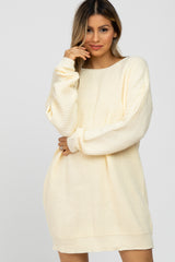 Ivory Basic Sweater Mini Dress