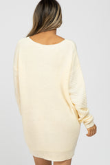 Ivory Basic Sweater Mini Dress