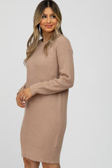 Taupe Basic Sweater Dress