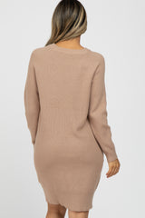 Taupe Basic Sweater Dress