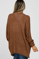 Brown Cuff Sleeve Cardigan