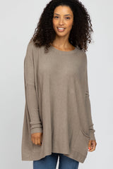 Mocha Pocketed Dolman Sleeve Top