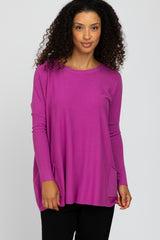 Magenta Pocketed Dolman Sleeve Top