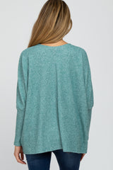 Teal Dolman Sleeve Soft Knit Maternity Top