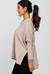 Beige Soft Knit Long Sleeve Top