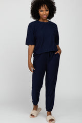 Navy Blue Jogger Lounge Set