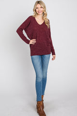 Burgundy Dolman Sleeve Top