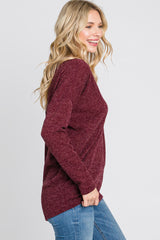 Burgundy Dolman Sleeve Top