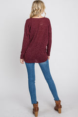 Burgundy Dolman Sleeve Top