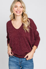 Burgundy Dolman Sleeve Top