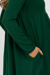 Green Cowl Neck Maternity Dress