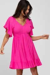 Fuchsia Smocked Dress