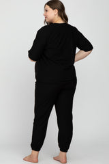 Black Jogger Maternity Plus Lounge Set