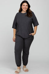 Charcoal Jogger Maternity Plus Lounge Set