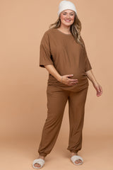 Camel Jogger Maternity Plus Lounge Set