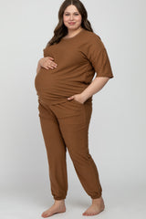 Camel Jogger Maternity Plus Lounge Set