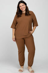 Camel Jogger Maternity Plus Lounge Set