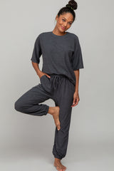 Charcoal Jogger Maternity Lounge Set