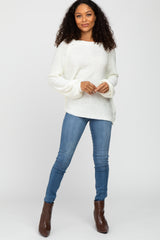 Ivory Knit Lightweight Sweater