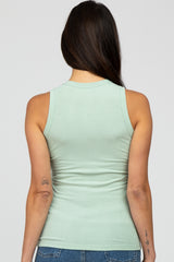 Mint Green Ribbed Tank Top