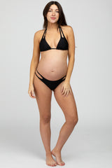 Black Strappy Maternity Bikini Set