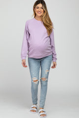 Lavender Long Sleeve Maternity Top