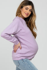 Lavender Long Sleeve Maternity Top