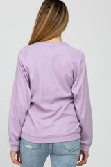 Lavender Long Sleeve Maternity Top