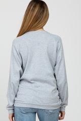 Heather Grey Long Sleeve Maternity Top